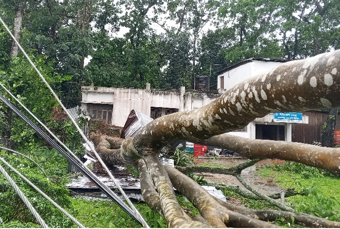 কালবৈশাখীর তাণ্ডবে অন্ধকারে কমলগঞ্জ