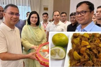 সাতকড়ার গরুর মাংসে আপ্যায়িত প্রধানমন্ত্রী