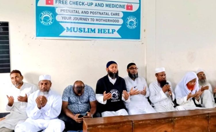বিশ্বনাথে মেটারনিটি হাসপাতালের দ্বিতীয় তলার ছাদ ঢালাই উপলক্ষে দোয়া মাহফিল