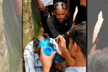 হবিগঞ্জে চোরের মাথায় আঁকা হলো আর্জেন্টিনার পতাকা