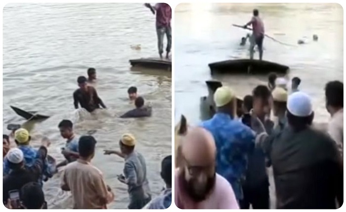 মাওলানা ফরিদ চৌধুরীর জানাজা থেকে ফেরার পথে নৌকাডুবি