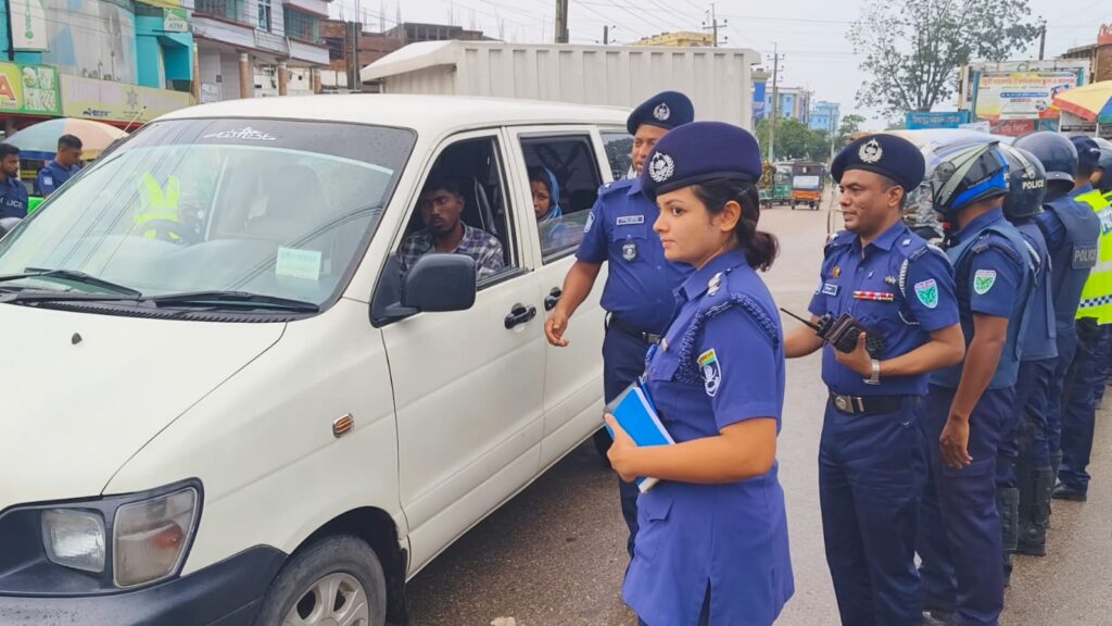 জুড়ীতে পুলিশের চেকপোস্ট কার্যক্রম জোরদার