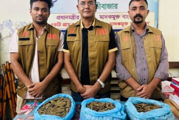 কমলগঞ্জে ডিবি পুলিশের অভিযানে গাঁজা উদ্ধার 