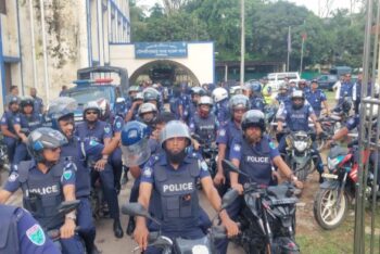 মৌলভীবাজারে পুলিশের বিশেষ ফোর্সের মোবিলাইজেশন ড্রিল