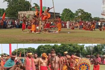 তাহিরপুরে ঐতিহ্যবাহী চড়ক পূজা, হাজারো মানুষের ঢল