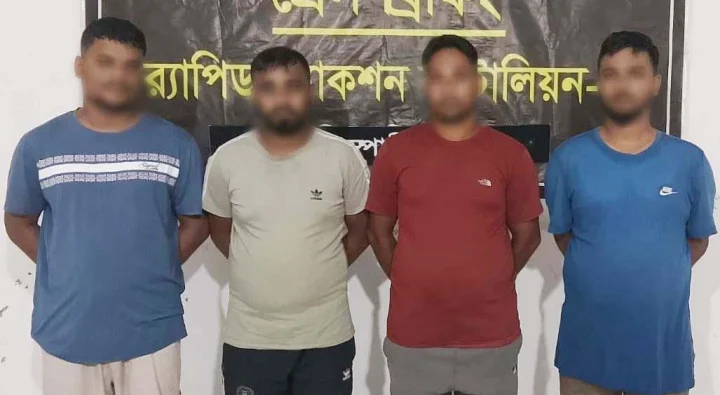 সিলেটে র‌্যাবের অভিযানে অনলাইন জুয়া চক্রের ৪ সদস্য গ্রেফতার
