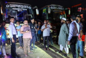 সুনামগঞ্জে অনুমোদনহীন স্লিপার বাসের ৪ পরিবহনকে জরিমানা