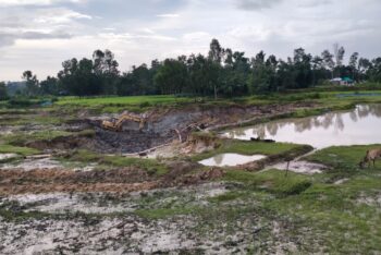 শ্রীমঙ্গলে অবৈধ বালু উত্তোলন বিরোধী অভিযান বালু ও সরঞ্জাম জব্দ