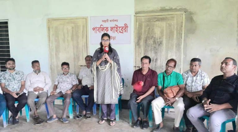কুলাউড়া পাবলিক লাইব্রেরী’র অস্থায়ী কার্যালয়ের কার্যক্রম শুরু ও বৃক্ষরোপণ