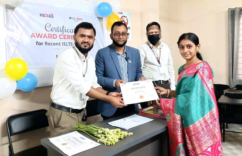 হ্যাক্সাস এডুকেশন বিশ্বনাথ ক্যাম্পাসে আইইএলটিএস কৃতি শিক্ষার্থী সংবর্ধিত