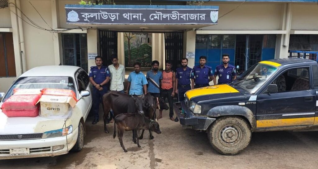 কুলাউড়া থানা পুলিশের পৃথক ৪টি অভিযান, গ্রেপ্তার-৩