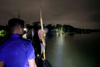 কুলাউড়ায় ফানাই নদীতে প্রশাসনের অভিযান