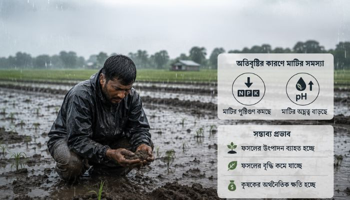 সিলেটে অতিবৃষ্টি ও ঢলে কমছে মাটির পুষ্টিগুণ, বাড়ছে অম্লত্ব