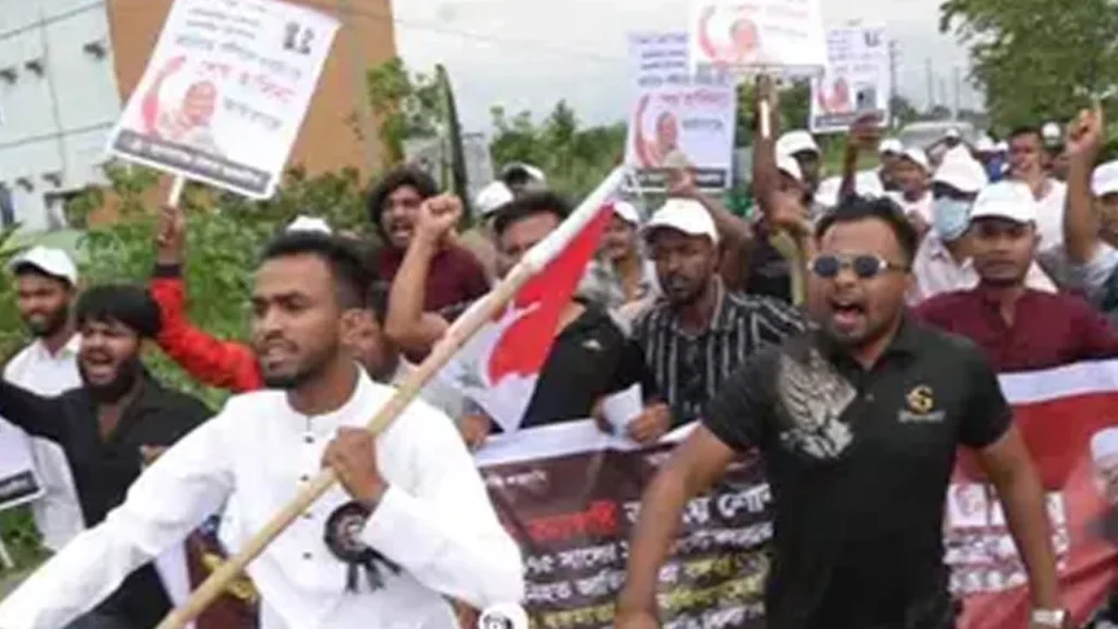 সুনামগঞ্জে নিষিদ্ধ ছাত্রলীগের শোক র‍্যালি ও মিছিল