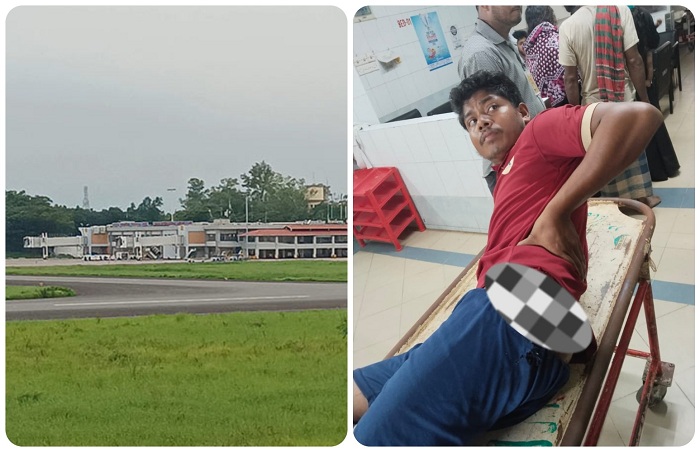 ওসমানী বিমানবন্দরে আনসার সদস্যের গুলিতে পরিচ্ছন্নতা কর্মী আহত