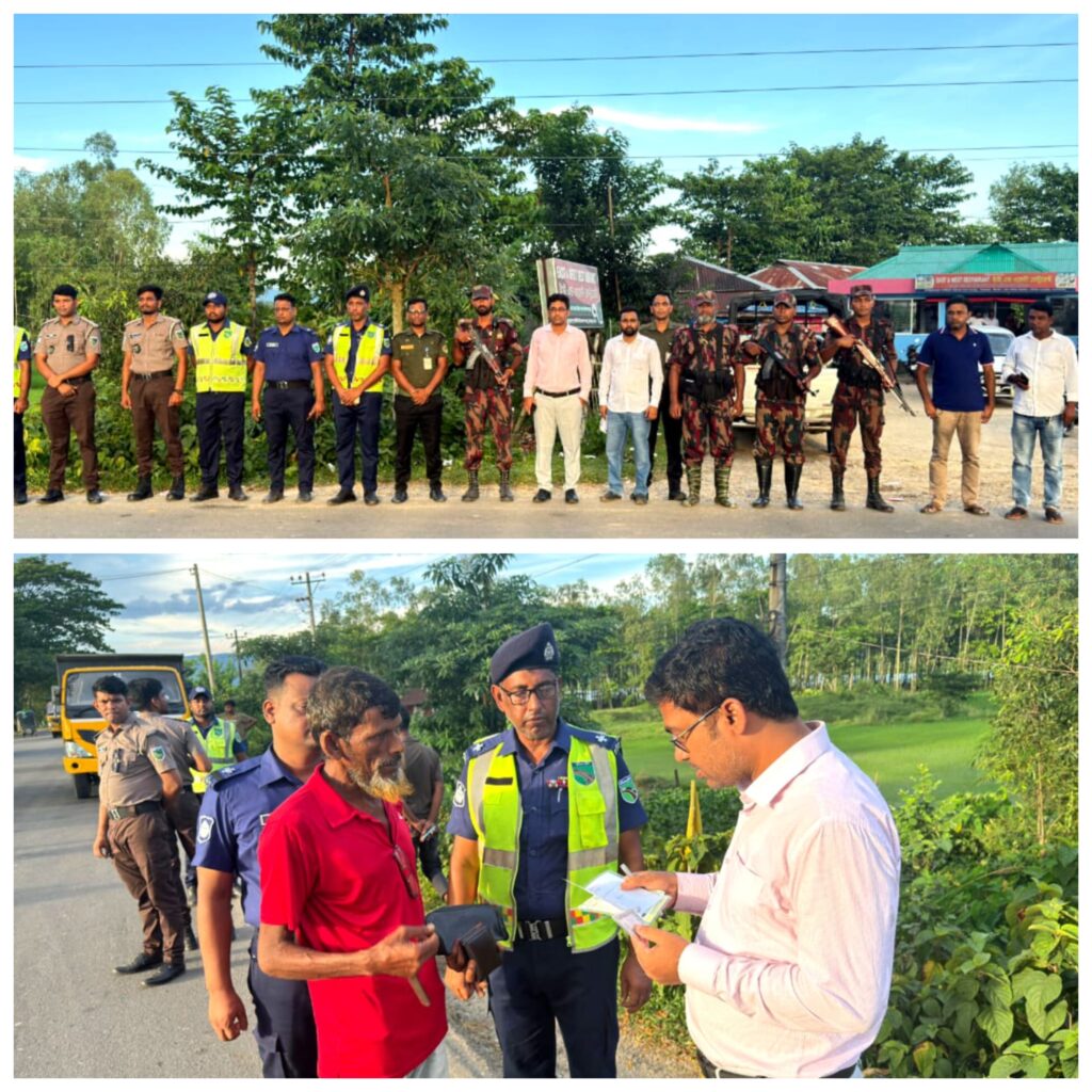 জৈন্তাপুরে টাস্কফোর্স অভিযান: ৬ মামলায় ১৮ হাজার টাকা জরিমানা