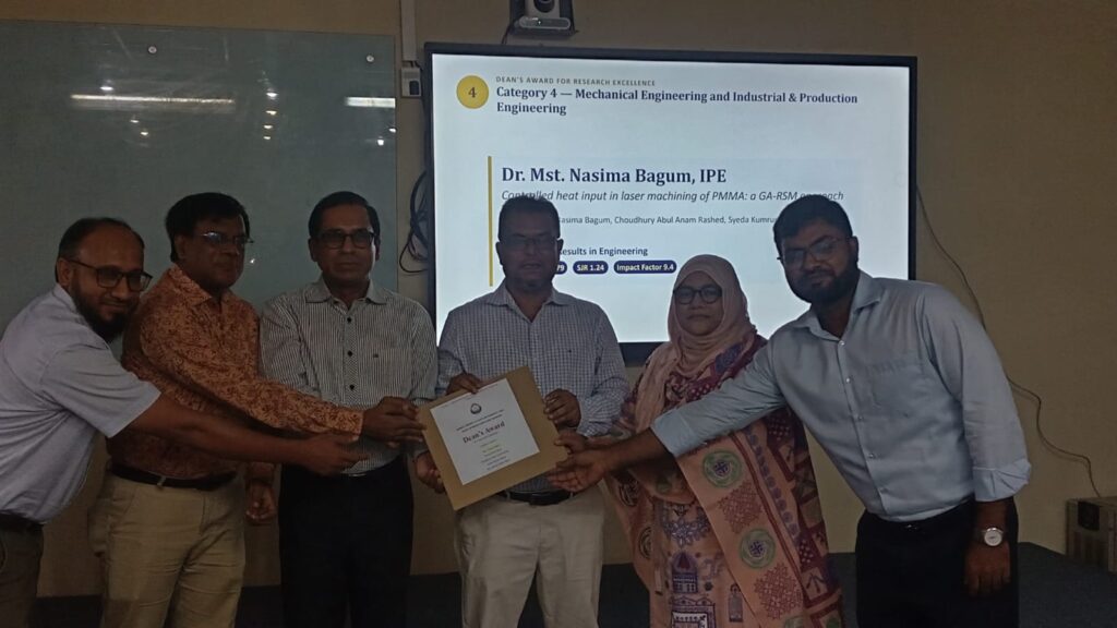 শাবিপ্রবির চার শিক্ষক পেলেন ডিনস অ্যাওয়ার্ড