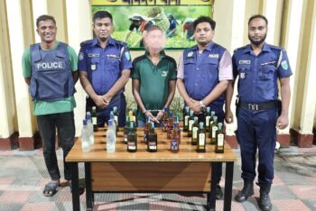 শ্রীমঙ্গলে ২৬ বোতল ভারতীয় মদসহ একজন গ্রেপ্তার