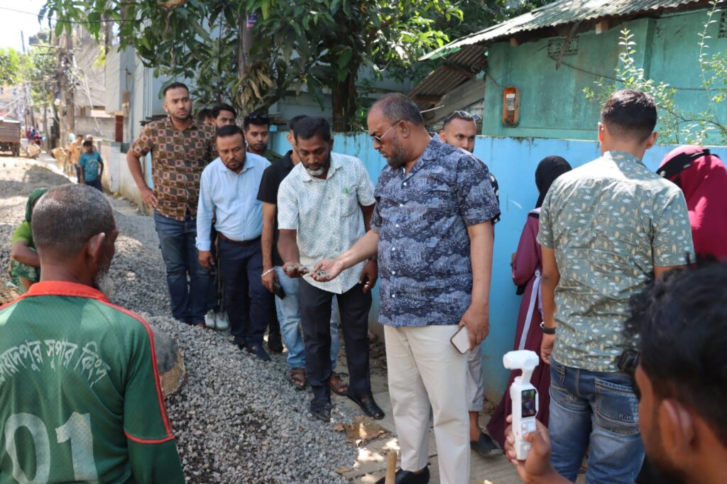 উন্নয়ন কাজের মান নিশ্চিতে মাঠে সিসিক প্রশাসক
