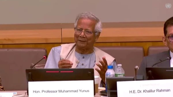 জাতিসংঘে কিছু কঠিন প্রশ্ন তুলে ধরলেন ড. ইউনূস 