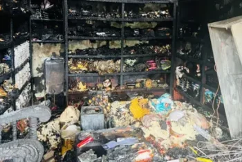 মাধবপুরে অগ্নিকাণ্ডে ৩ দোকান পুড়ে ছাই, ২০ লাখ টাকার ক্ষতি