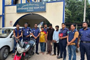মৌলভীবাজারে চুরি হওয়া মোটরসাইকেল উদ্ধার, গ্রেফতার ৩
