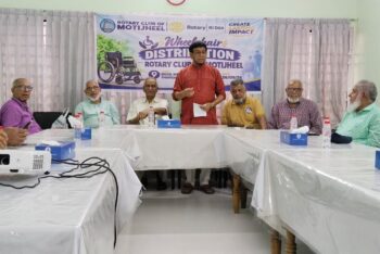 মৌলভীবাজার বিএনএসবি চক্ষু হাসপাতালে রোটারী ক্লাব অব মতিঝিলের হুইল চেয়ার হস্তান্তর